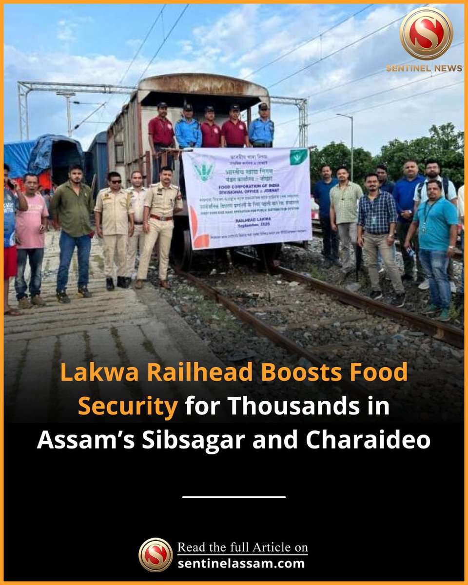 Description: A single grain-filled train at the newly operational Lakwa railhead marks a turning point for food supply in Assam’s Sibsagar and Charaideo districts. 

For years, the Public Distribution System depended on distant railheads, causing delays and inefficiencies. 

Now,