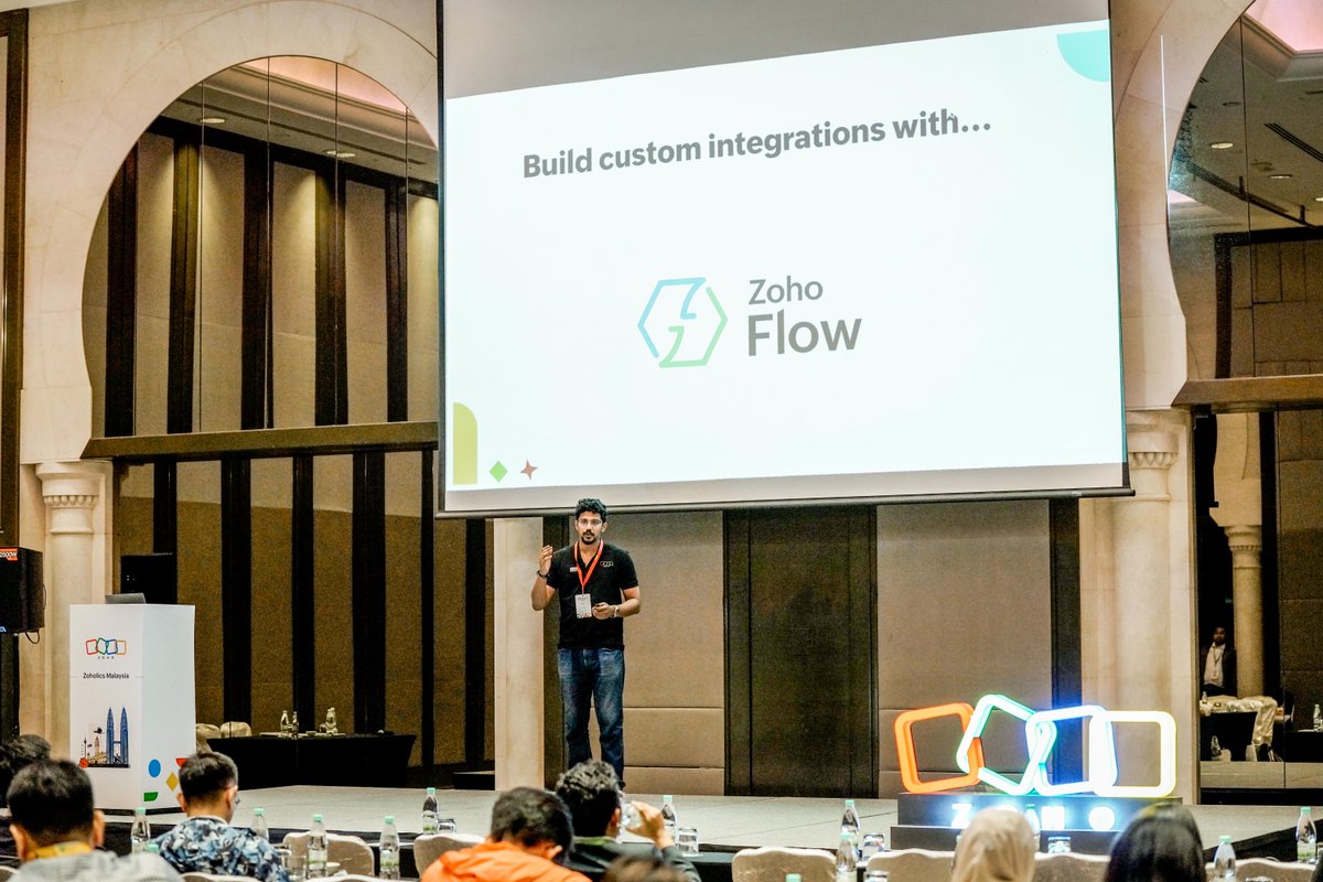 ZohoFlow's tweet image. Zoholics Malaysia 2025 was wrapped up in the last week of August! We discussed the growing need for integration and automation in businesses, and how Zoho Flow can help streamline operations.
A big thank you to everyone who joined us and made the event a success.