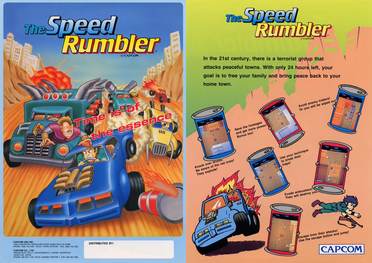 Today's #AFOTD #243 is Speed Rumbler released by Capcom in 1986. This is a driving and shooting game. #Arcade #Gaming #RetroGaming #VideoGames #GamersUnite