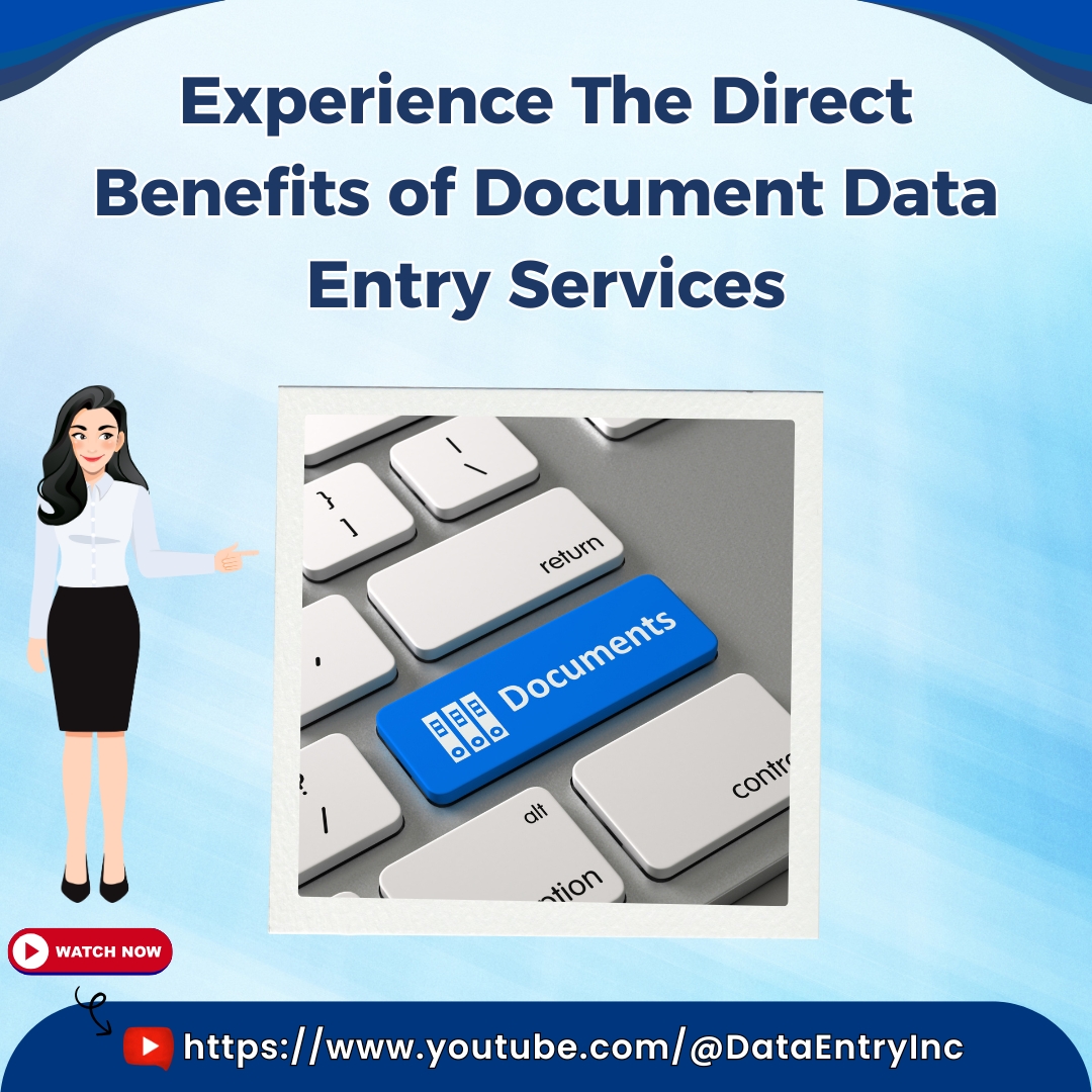 Data_Entry_Inc's tweet image. Experience The Direct Benefits of Document Data Entry Services

Document data entry service is a comprehensive process of inputting, organising, and digitizing data into a computer system or database. 

To know more - youtu.be/JpKiOyoshl0

#documentdataentry
