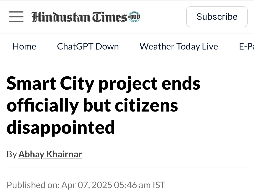 YTKDIndia's tweet image. Lakh crores spent on Smart Cities Mission…Yet our cities remain nothing less than hellholes.

Citizens’ disappointment isn’t just obvious, it’s inevitable. 🤡