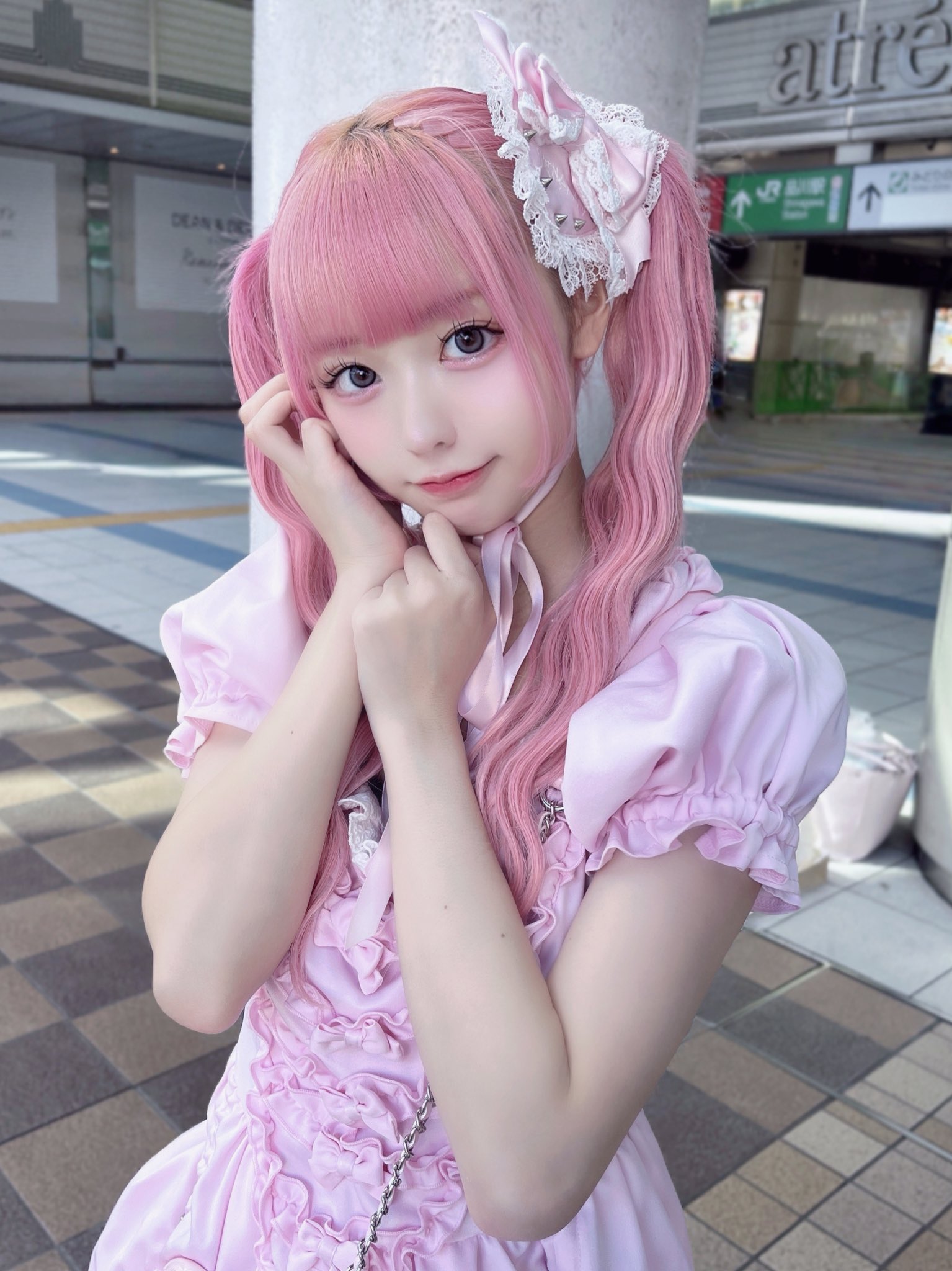 なぎ様 cute🎀🎀🎀 ピンク髪×ハーフツインかわいすぎるᐡ⸝⸝> ̫ <⸝⸝ᐡ