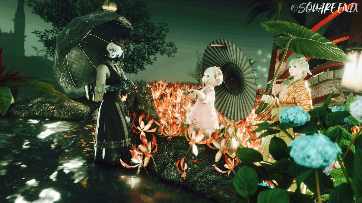 えるしゃんも一緒にパシャリ(◍´꒳`◍)

 #ぽぷりさんちの秘密の花島 #FF14