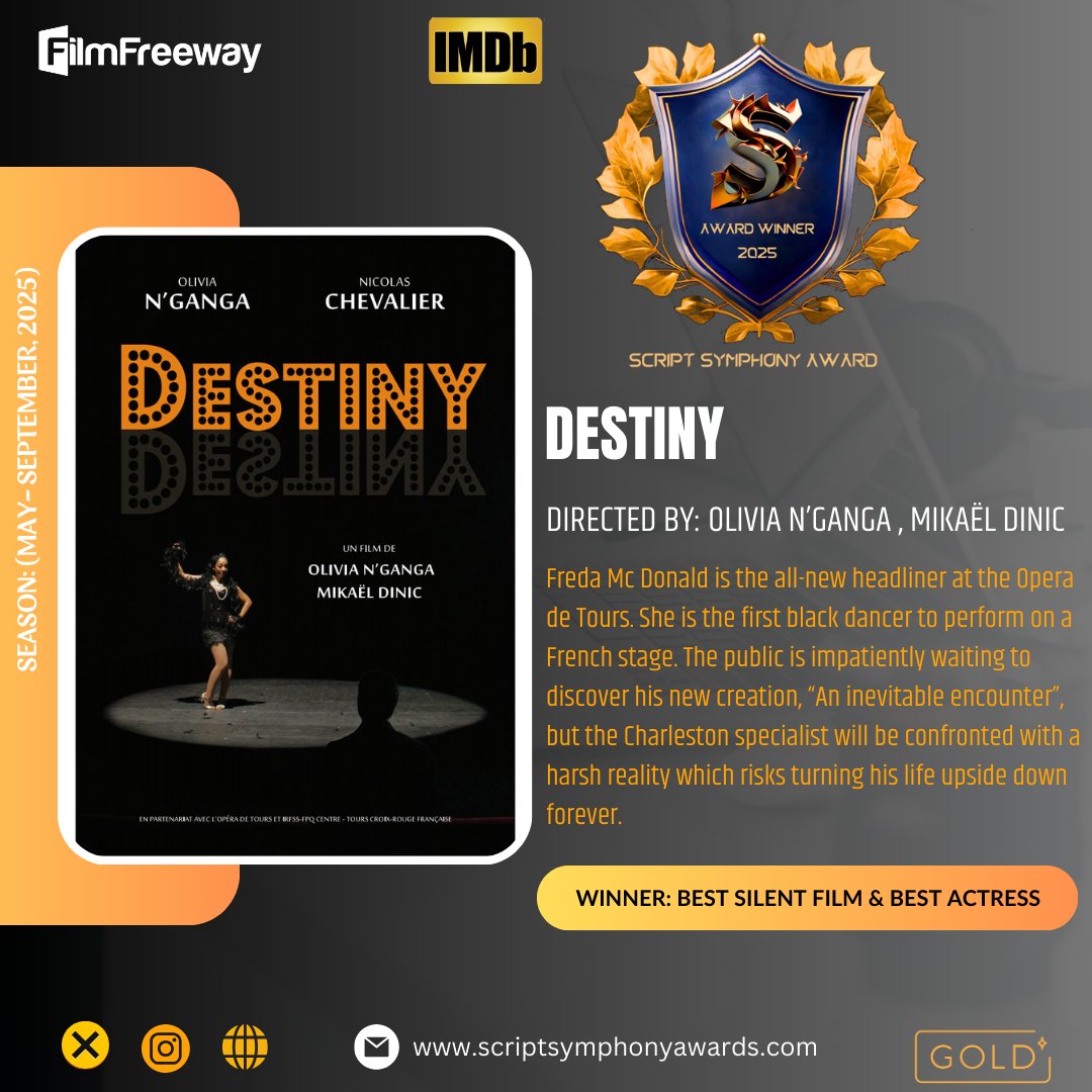 ScriptSaward's tweet image. Congratulations to all participants and their team members on their remarkable achievement! We sincerely appreciate your participation in our film festival and eagerly anticipate your future accomplishments.
#music #script #musicvideo #film #SSA