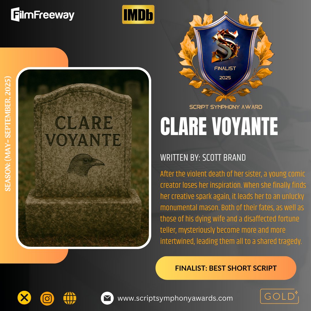 ScriptSaward's tweet image. Congratulations to all participants and their team members on their remarkable achievement! We sincerely appreciate your participation in our film festival and eagerly anticipate your future accomplishments.
#music #script #musicvideo #film #SSA