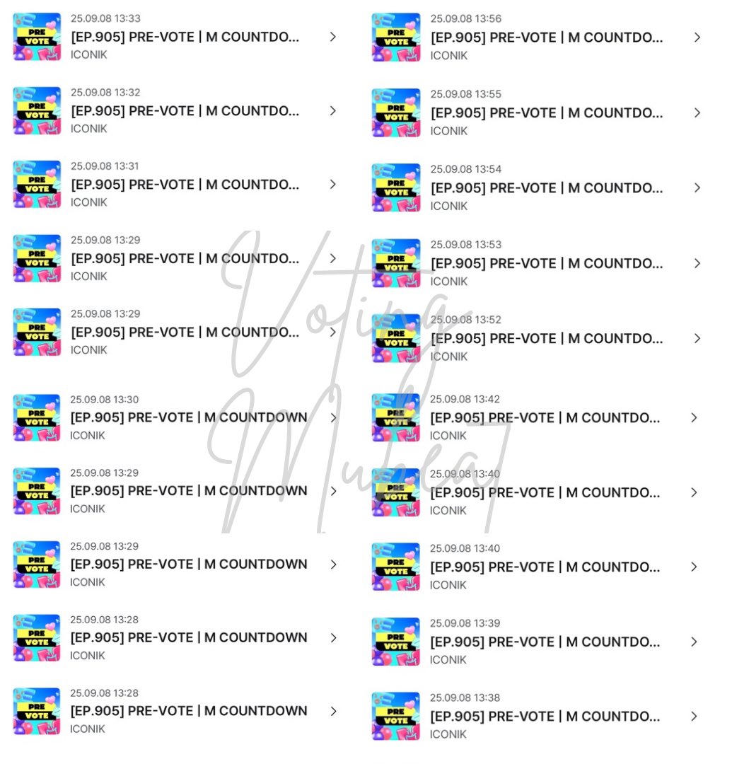 The Winner Of ‘M Countdown Pre Vote [Ep. 905]’ giveaway🏆
20 votes have been casted for #ZEROBASEONE - ICONIK ˖ ࣪⊹
Congrats and thank you everyone who participated 🥰

#NatsProofGA🇮🇩