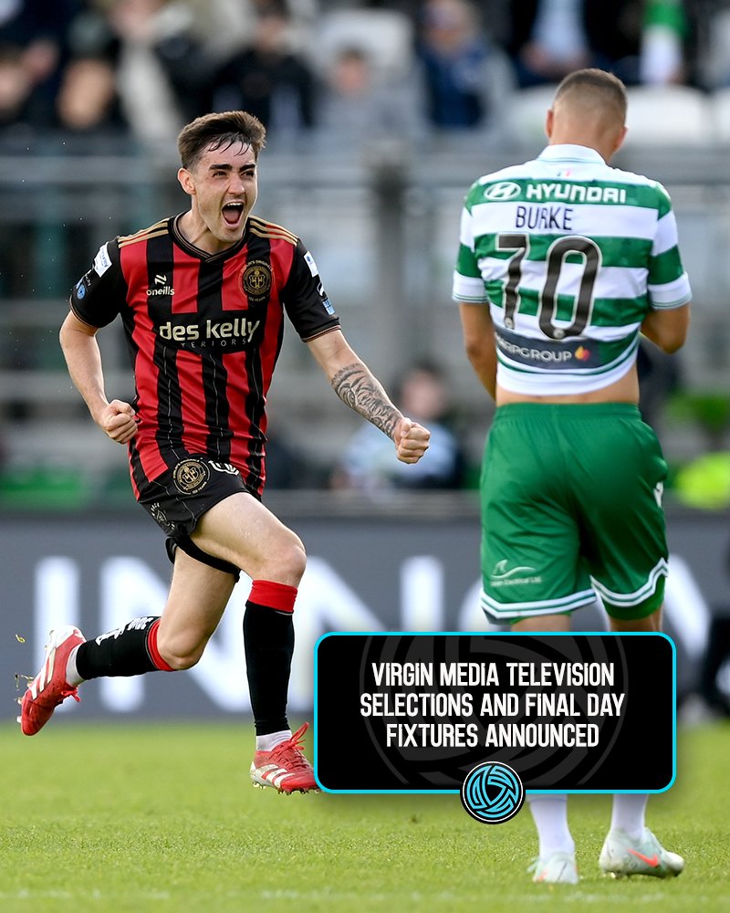 League of Ireland (@leagueofireland) on Twitter photo The next two fixtures selected by <a href="/VMSportIE/">Virgin Media Sport</a> have been announced β
Saints v Galway United and Shamrock Rovers v Bohs will be next up in two huge games on Virgin Media Two.
Changes to the Final Day kick-offs have also been confirmed.
Details - leagueofireland.ie/news/virgin-meβ¦ The next two fixtures selected by <a href="/VMSportIE/">Virgin Media Sport</a> have been announced β
Saints v Galway United and Shamrock Rovers v Bohs will be next up in two huge games on Virgin Media Two.
Changes to the Final Day kick-offs have also been confirmed.
Details - leagueofireland.ie/news/virgin-meβ¦
