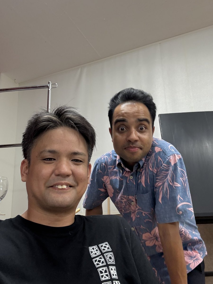 アチャルヤラムプラサドとネタ合わせ中♪