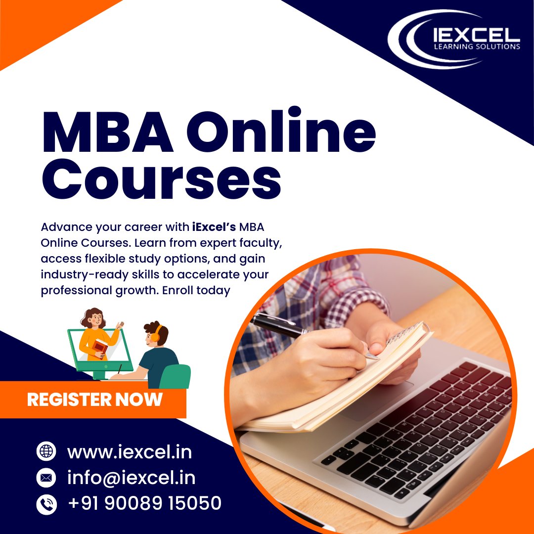 IexcelLearning's tweet image. MBA Online Courses
Are you ready to move ahead in your career? With iExcel, you can now pursue an MBA from anywhere, at your own pace.
🔗 Visit: iexcel.in
📧 Email: info@iexcel.in
📞 Call/WhatsApp: +91 90089 15050
#MBAOnline #iExcel #iExcelLearning #CareerGrowth