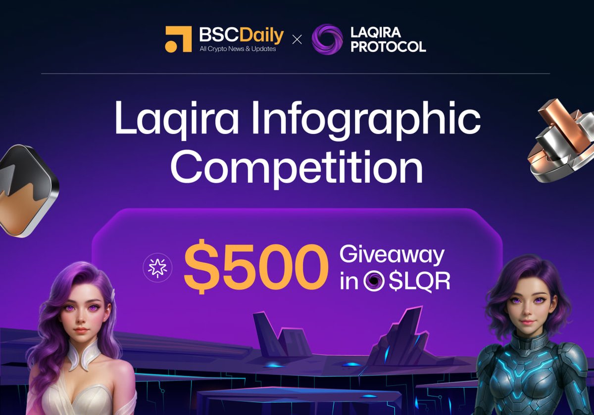 Laqira Protocol x BSC Daily – Infographic Contest 🎨

🤔Think you can turn innovation into design? Here’s your chance!

We’re inviting the community to create an infographic showcasing the power of LaqiraPay – the First Fully decentralized, asset-agnostic, multi-network payment