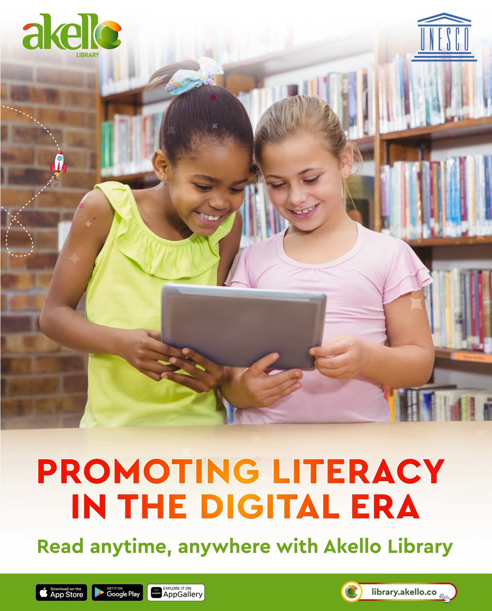🌍✨ International Literacy Day 2025 ✨🌍
In today’s digital era, literacy isn’t just about reading books – it’s about unlocking knowledge anytime, anywhere. 📚💡

With Akello Library, the world of stories, learning, and discovery is right at your fingertips. 🚀
Let’s celebrate