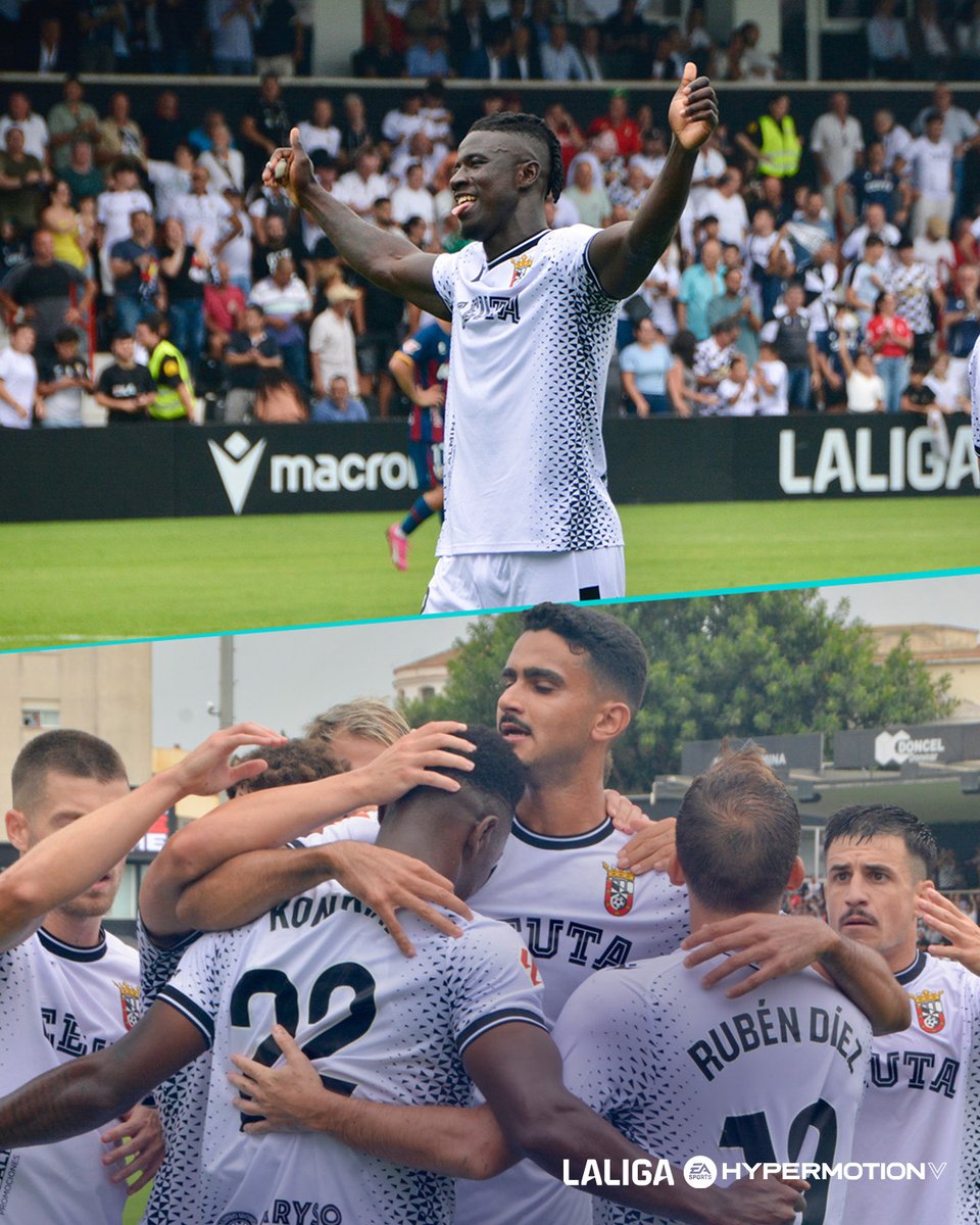 ✅🤍🖤 La primera de la <a href="/ADCeuta_FC/">AD CEUTA FC</a>. 

#LALIGAHYPERMOTION | #VUELVELALIGA