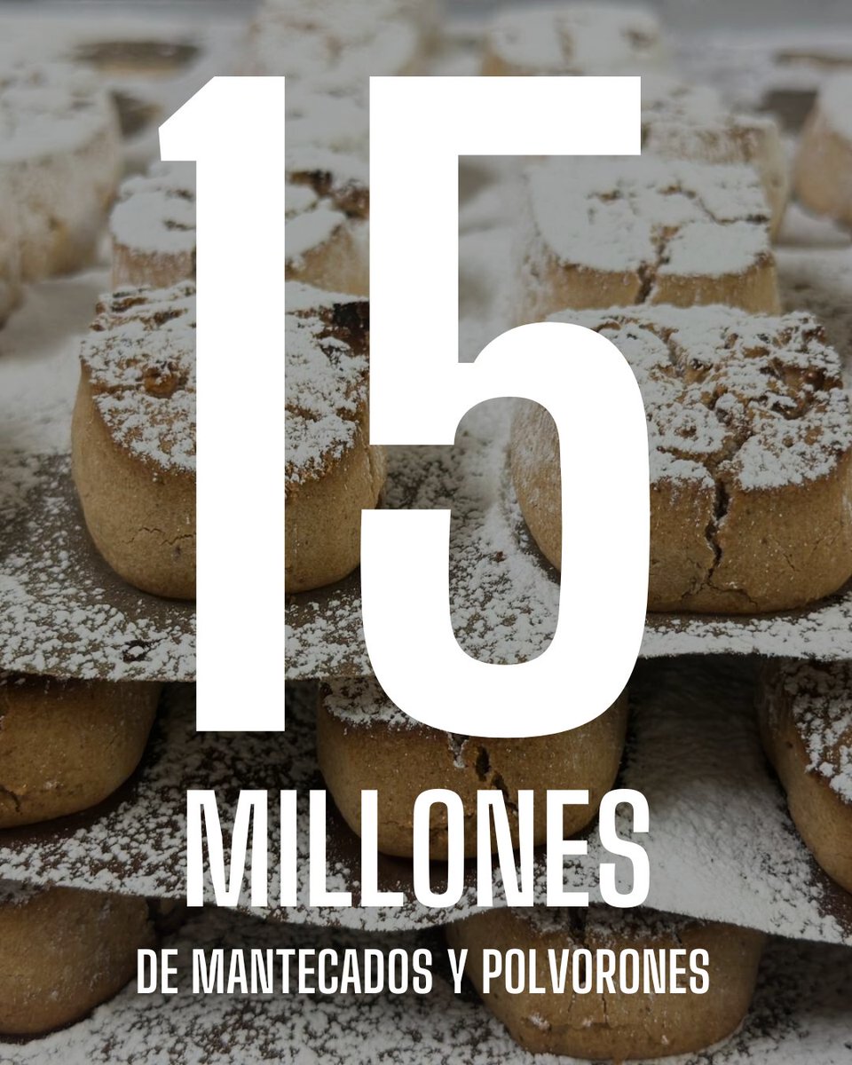 📢 El Consejo Regulador de las IGP “Mantecados de Estepa” y “Polvorones de Estepa” anuncia una previsión histórica: en la campaña 2025 se alcanzarán los 15 millones de kilos producidos 🎄✨.