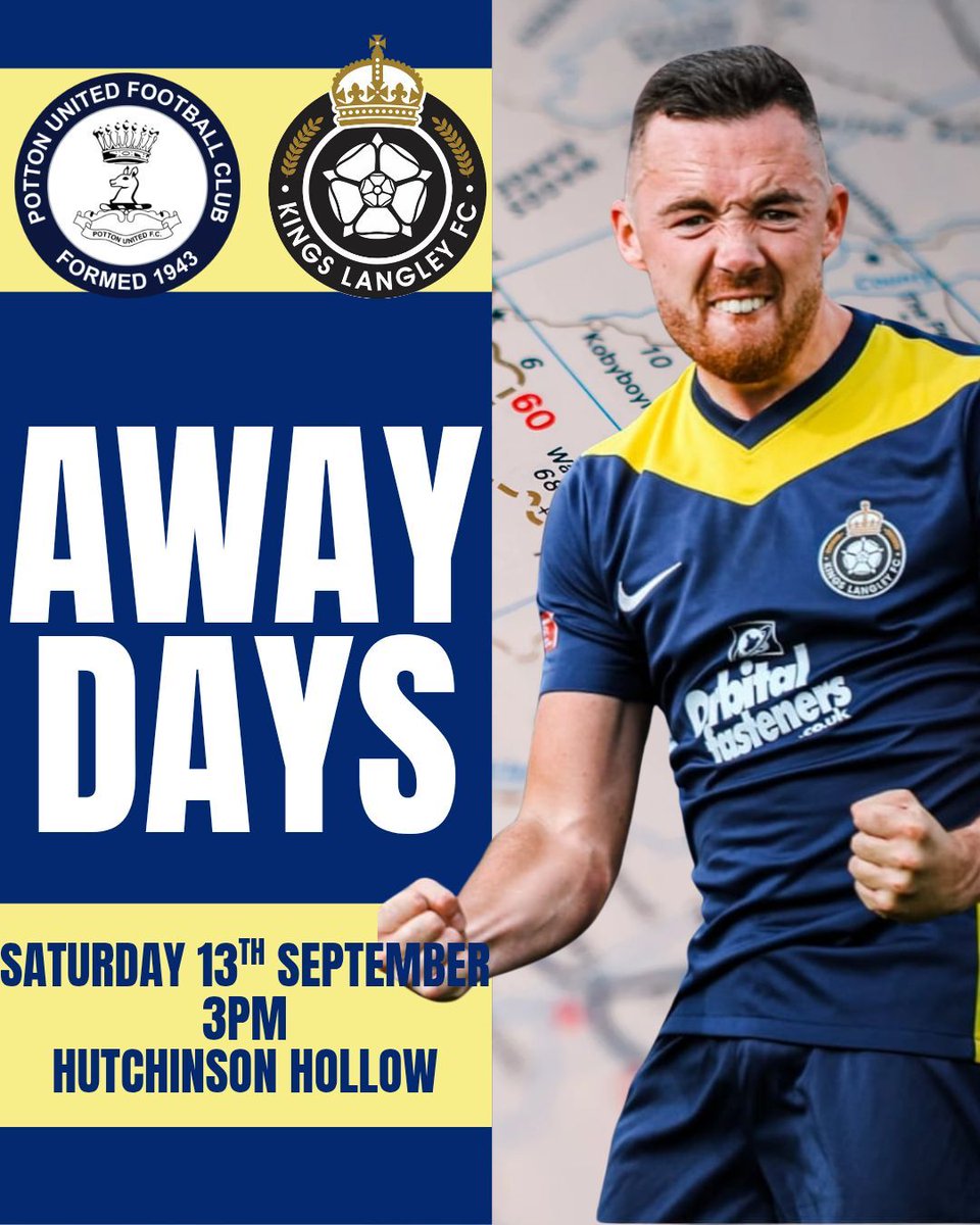 We are back on the road at the weekend as we head to Potton United in search of our first back to back wins of the season.

Who's joining us at The Hutchinson Hollow?