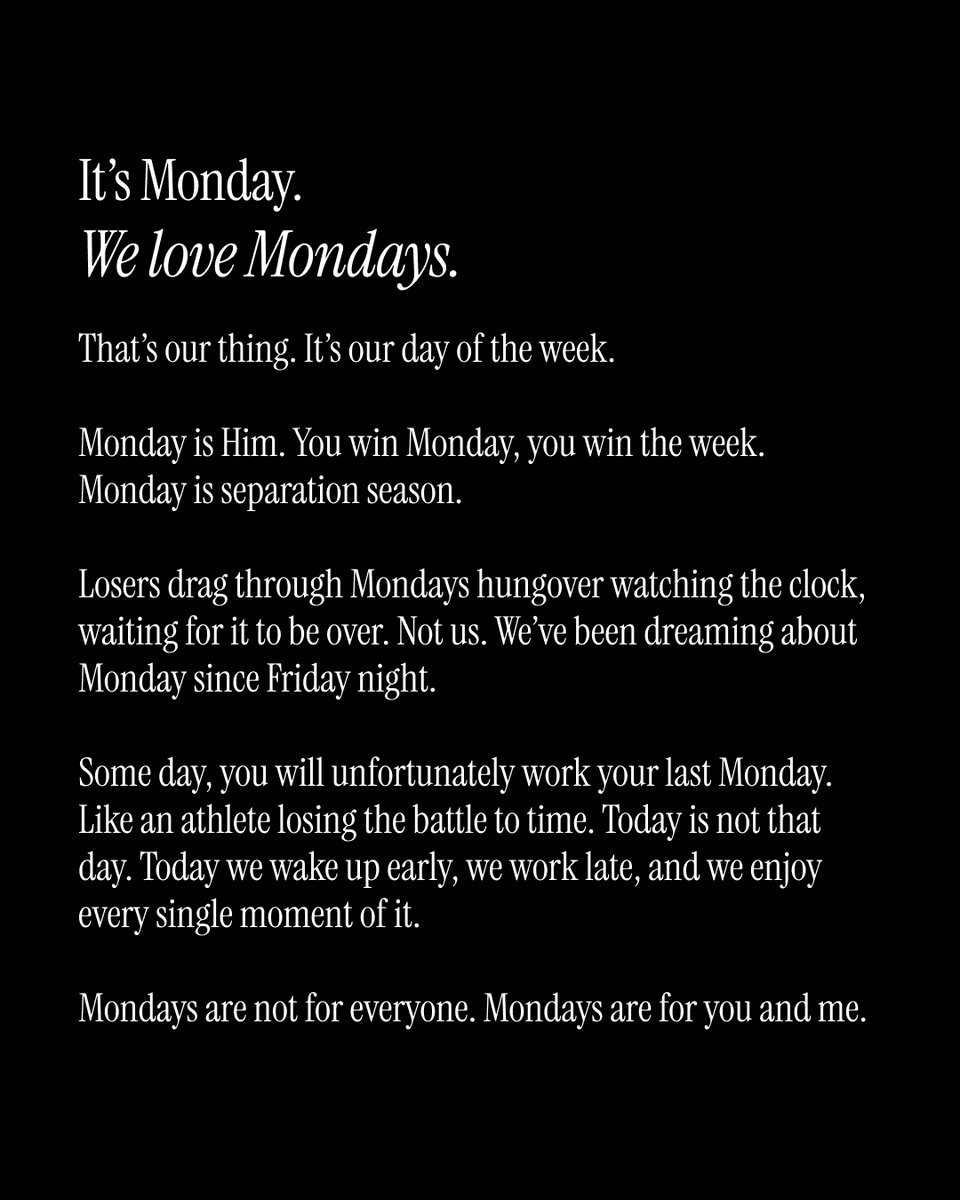 Best day of the week.