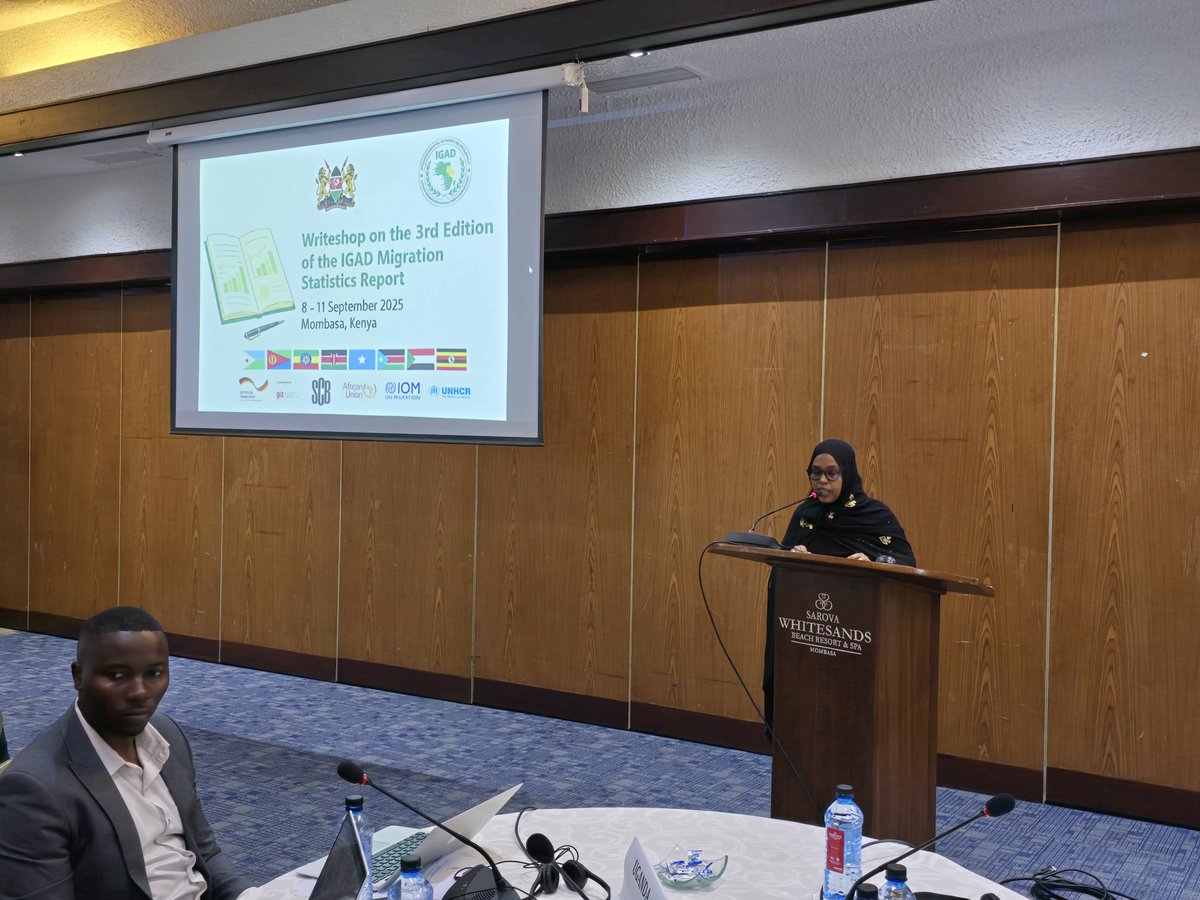 IGADHealthS's tweet photo. #IGADMigration

📝Writeshop for the 3rd Edition of the IGAD Migration Statistics Report | 8-11 September, 2025

In #Mombasa, Kenya, @IGADsecretariat has kicks off a Writeshop to develop the 3rd Edition of the IGAD Migration and Displacement Statistics Report aimed at to strengthening evidence-based decision-making on migration governance the IGAD region.

The team is comprised focal points from Member States and partners, including @giz_gmbh, @statafric, @RDHRONairobi, @RefugeesAfrica and @StatsSweden. 

The report will feature data from 2015–2024, offering critical insights to guide migration and displacement policies across the region. Last week, IGAD launched the 2nd Edition of the Population & Migration Statistics Report.  

#MigrationData #IGADMigrationStatistics