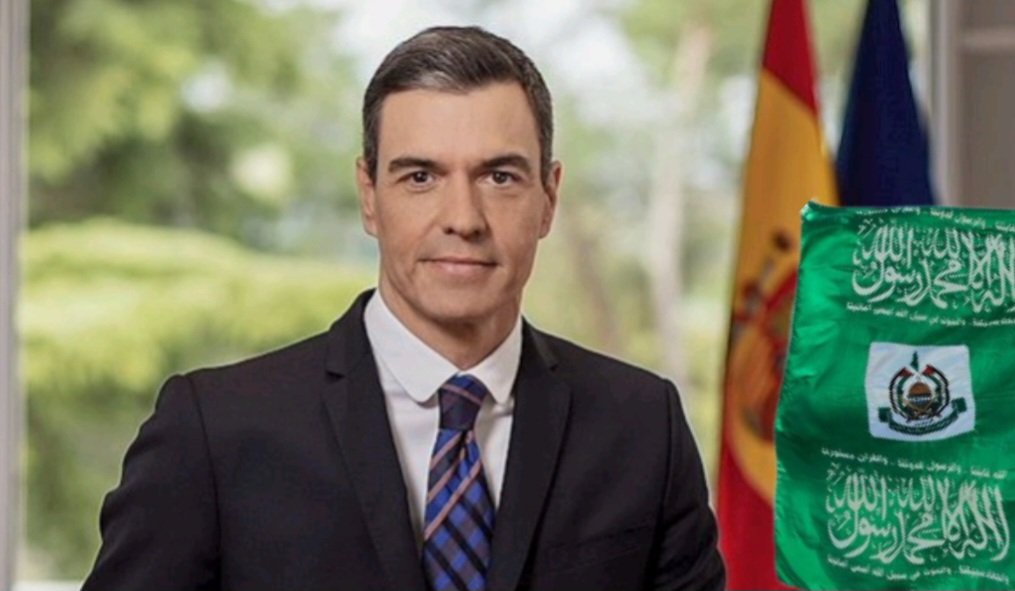 Meet Hamas's new partner - Prime Minister of Spain Pedro Sanchez.
Today he announced that Spain will take steps against the State of Israel. 
These will include closing the country's ports and airspace to all ships and planes that transfer ammunition, weapons, and fuel to the