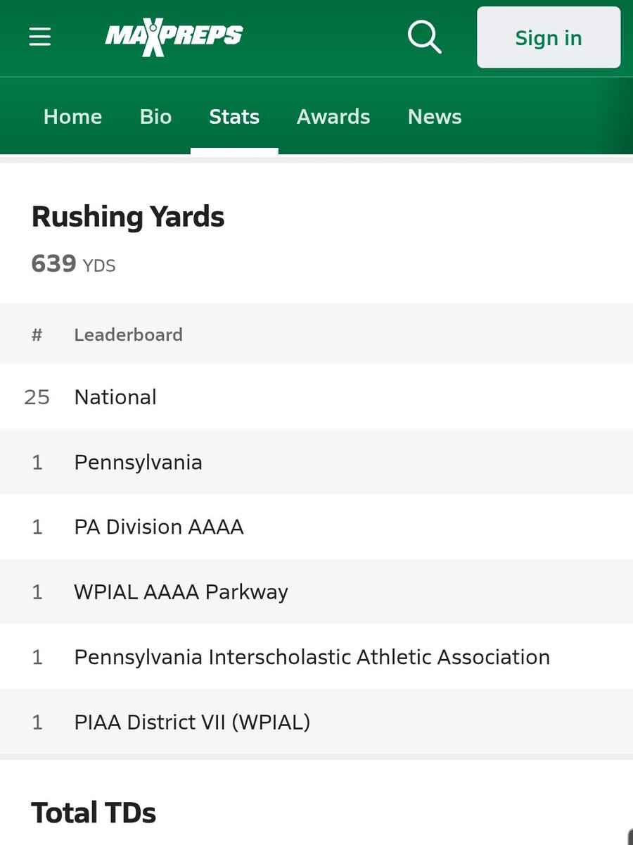 brayden_mccarth's tweet image. Awesome feeling to see my name at the top of this PA leader board for this week. Got to stay focused and keep grinding to reach my goals 📈 2,000+ 

#ClassOf2027 #Runningback @BHSCougarSports @BigJay435   @FCRecruits  @TheWPIALEdition @PaFootballNews @SlashFBFeature