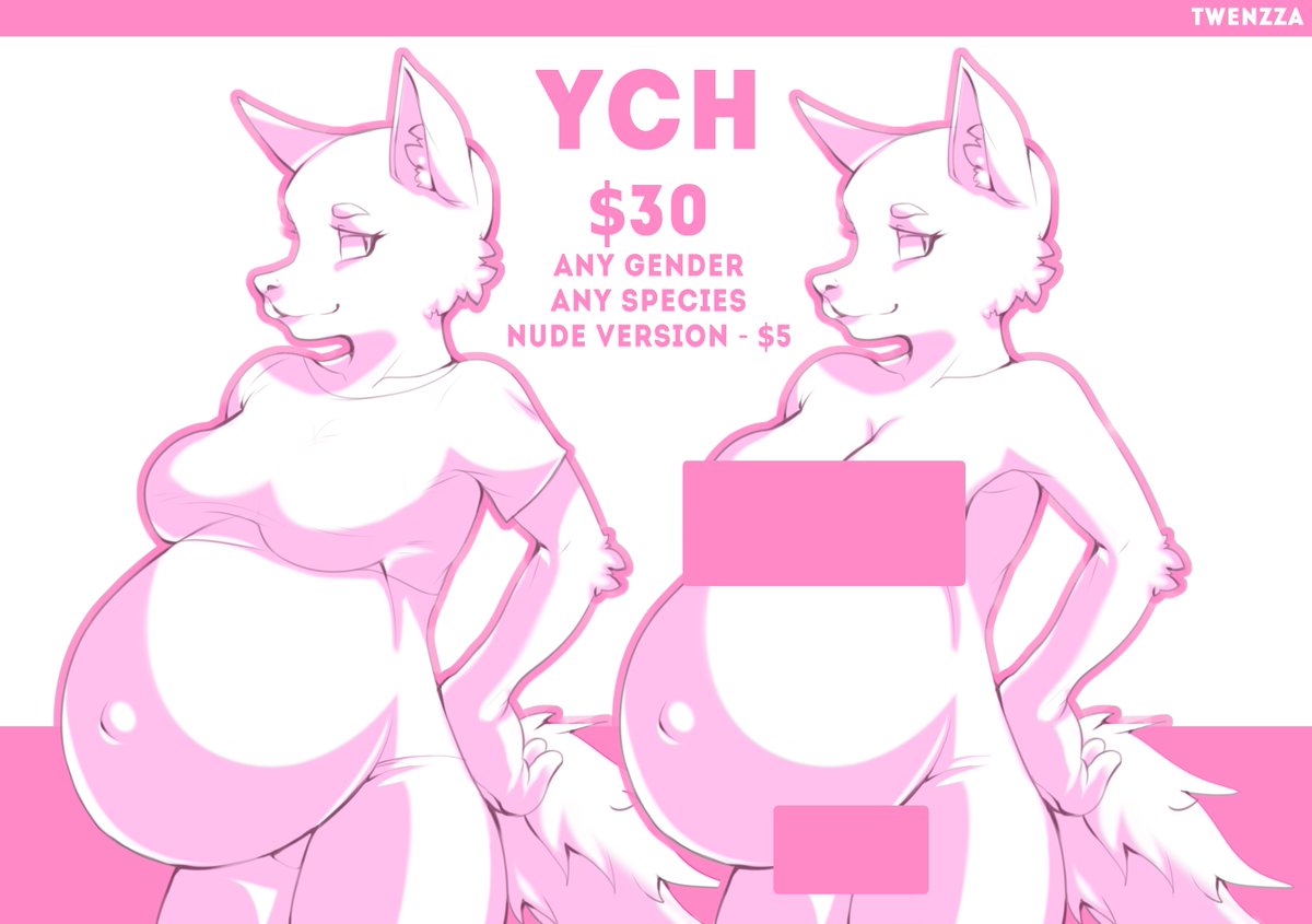 twenzza's tweet photo. ────── ─ ✧ ─ ──────
Pregnant YCH - OPEN
4 Slots available
────── ─ ✧ ─ ──────
$30 Any gender, any species
Nude version + $5
Payment via PayPal, no refunds! Send me a message if you interested #furry #furryart #digitalart #pregnant #YCH https://t.co/lcLDhnR6fT