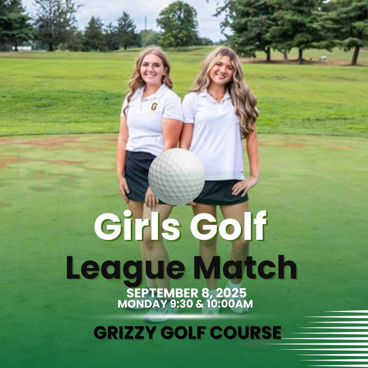 Best of luck to Avery &amp; Mattie who compete today in the final girls SBAAC League match at Grizzly Golf Course! ⛳️⚫️🟡