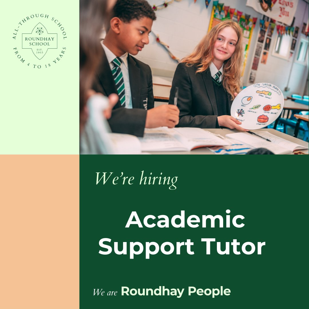 Get your applications in for this exciting role!  

Find out more and apply:  bit.ly/Roundhay-Vacan…

Application close date: 21/09/2025