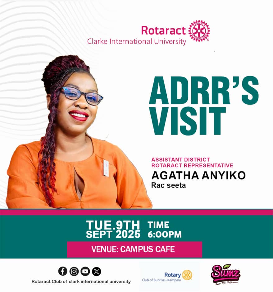 Helon143's tweet photo. A pleasure hosting our Assistant District Rotaract Representative (ADRR), Mrs. Agatha Anyiko. Join us to evaluate the progress of the club,Tomorrow 
Time:  6pm 
Venue: At Campus Cafe. 
@RacClarkeIntUni @RotaryClubofSu2 https://t.co/YxaKfcTYWx