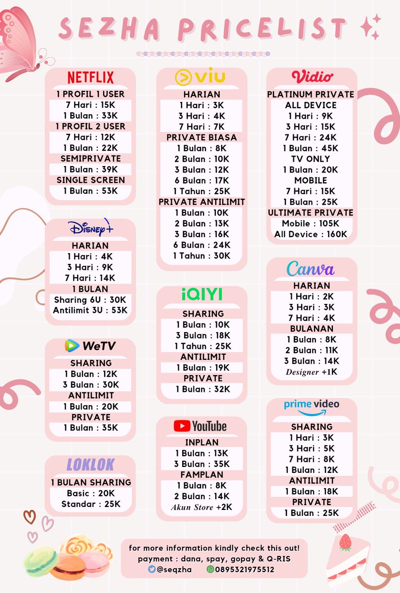 seqzha's tweet image. ㅤ
ㅤㅤㅤ ₊☆𓂃·₊˚ 𝑾𝒆𝒍𝒄𝒐𝒎𝒆 ˚₊𓂃☆·₊ 
              providing premium apps 
                with trusty and worthy

           𝐓𝐞𝐬𝐭𝐢 : tinyurl.com/testisezha
ㅤ𝐖𝐡𝐚𝐭𝐬𝐚𝐩𝐩 : wa.me/62895321975512