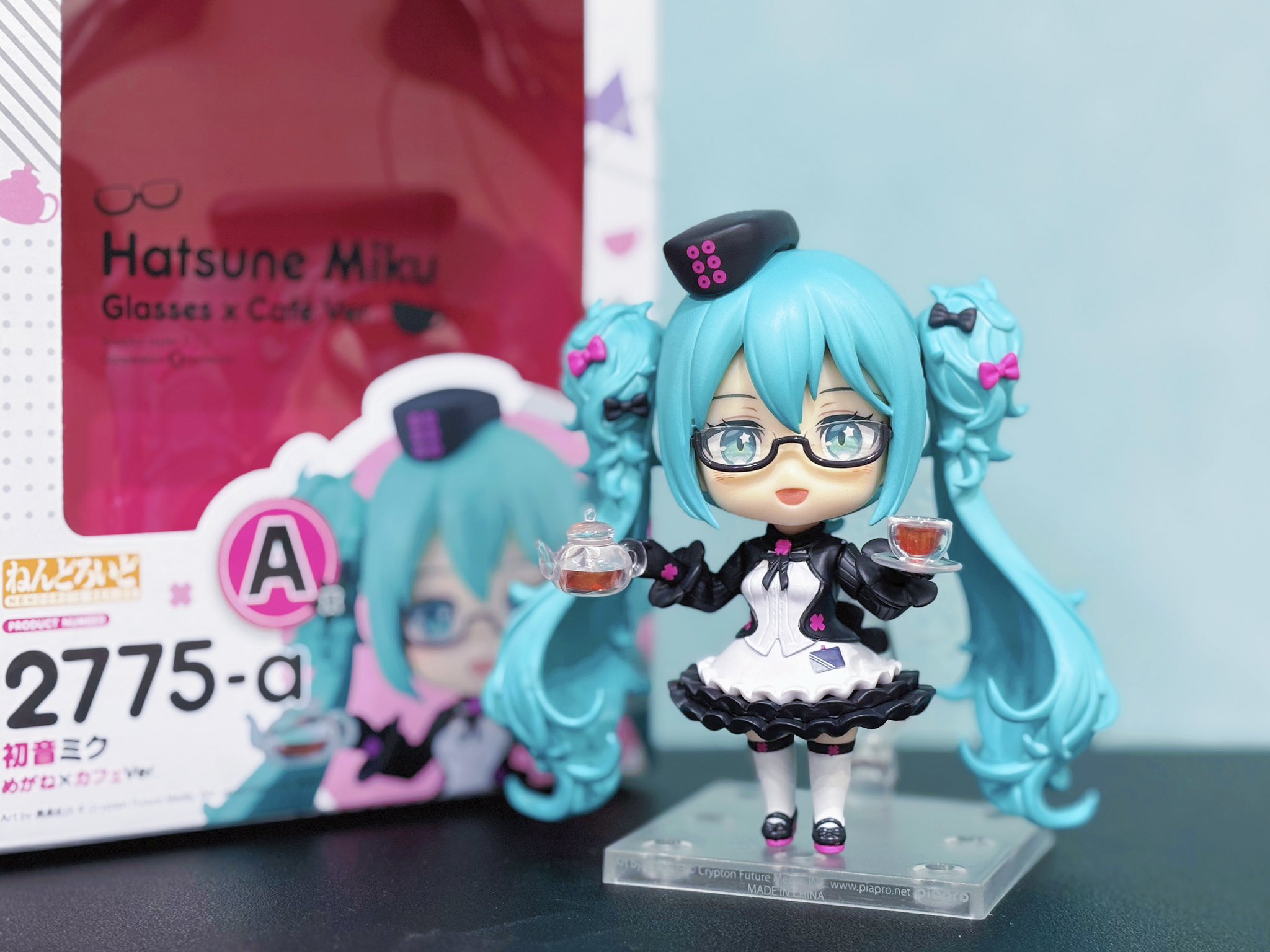 初音ミク　グッスマくじ　A賞　ねんどろいど　初音ミク　めがね×カフェver 未開封】グッスマくじ 初音ミク ねんどろいど A賞 メガネ x