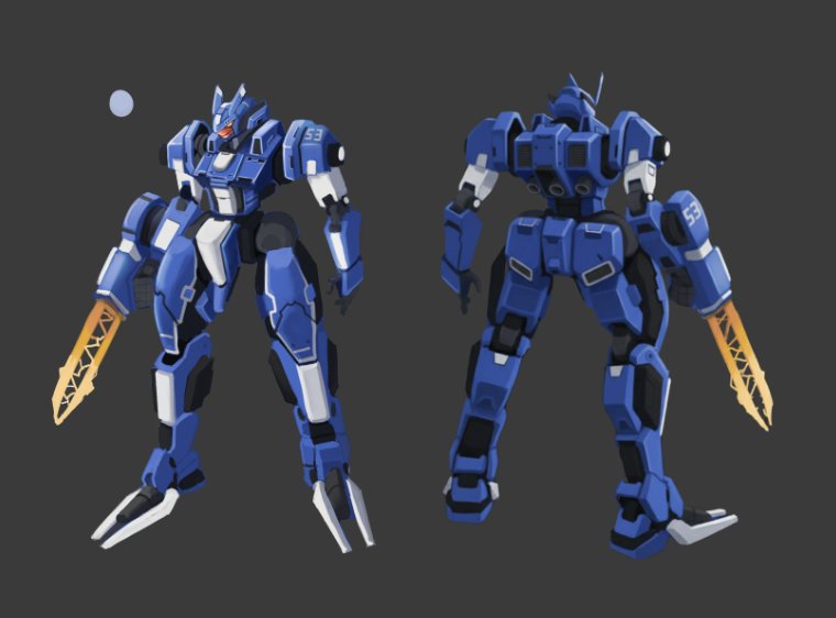 Rendered back view