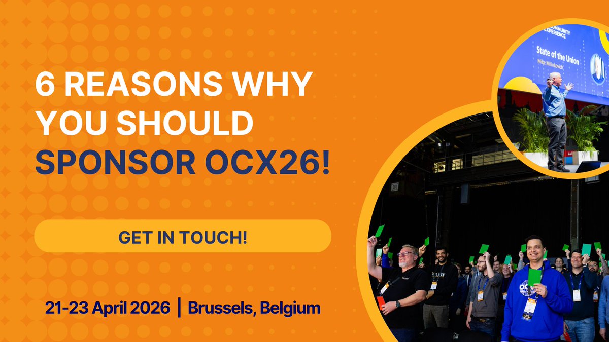 Why sponsor #OCX26?
🤝 YOUR PARTNERSHIP elevates your brand
👩‍💻 YOUR INVOLVEMENT builds connections
👤 YOUR PRESENCE shows commitment
💬 YOUR SUPPORT helps give back to the community
💡 YOUR LEADERSHIP drives impact
📢 YOUR VOICE shapes an inclusive future

hubs.la/Q03B5Dcy0