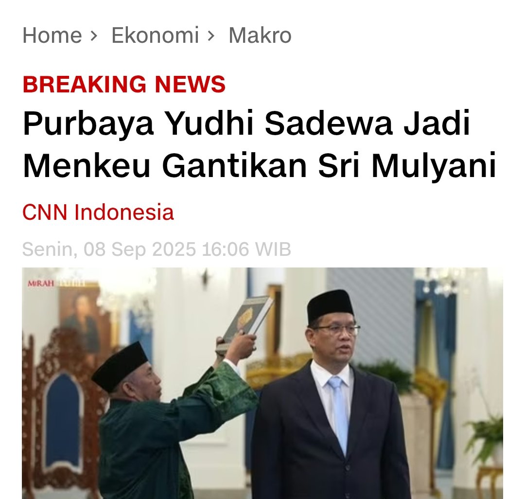 17an tahun lalu, beliau tiap dua minggu sekali nulis analisa ekonomi di harian Kompas, sbg Head of Reseach Danareksa.

Saya selalu baca tulisannya krn isinya amat bagus dan mendalam. Full of data. 

Harapannya dia nantinya jg kerja berdasar data2 yg lengkap n valid. Bukan ABS.