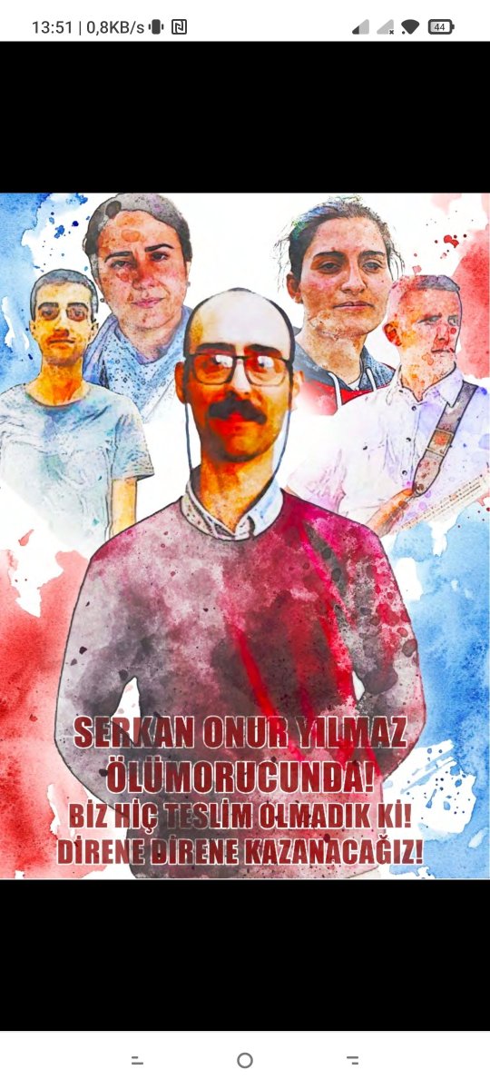 KUYU TİPİ HAPİSHANLERDE DİRENİŞ SÜRÜYOR!  #SerkanOnurYılmaz :302
 Ali Dilmen: 29
 Ayberk Demirdöğen: 181
 Fikret Akar: 163
 Fırat Kaya: 43
 Ümit Çobanoğlu: 101
 Gürkan Türkoğlu: 41
 Tahsin Sağaltıcı: 41
 Hüseyin özen: 41
 Mahir Doğan:15
 Murat Canım: 20