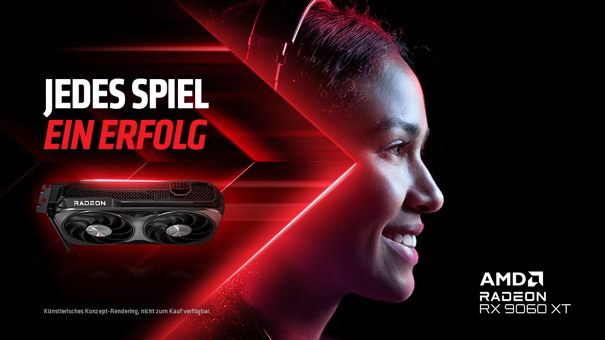 Erlebe mit der AMD Radeon™ RX 9060 XT Grafikkarte leistungsstarke KI-optimierte Grafiken, Unterstützung für die AMD FidelityFX™ Super Resolution 4 Technology und AMD HYPR-RX für ultraflüssiges, ultrareaktionsschnelles Gameplay. 
mindfactory.de/Highlights/AMD…