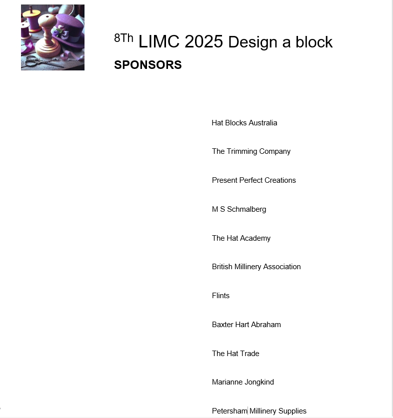 LIMC Lincoln International Millinery Competition tweet media