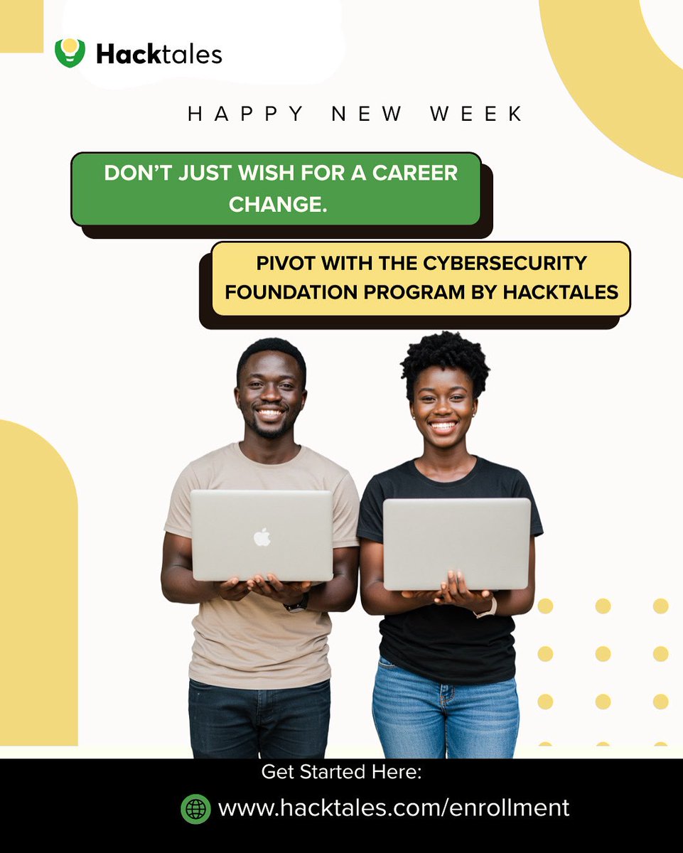 2025 isn’t slowing down for anyone. Why should you? 
If you’ve been thinking about pivoting into tech, now’s the time to stop wishing and start building.

The Cybersecurity Foundation Program (CFP) by Hacktales is your launchpad into a career that matters! 

Comment “CFP” to get