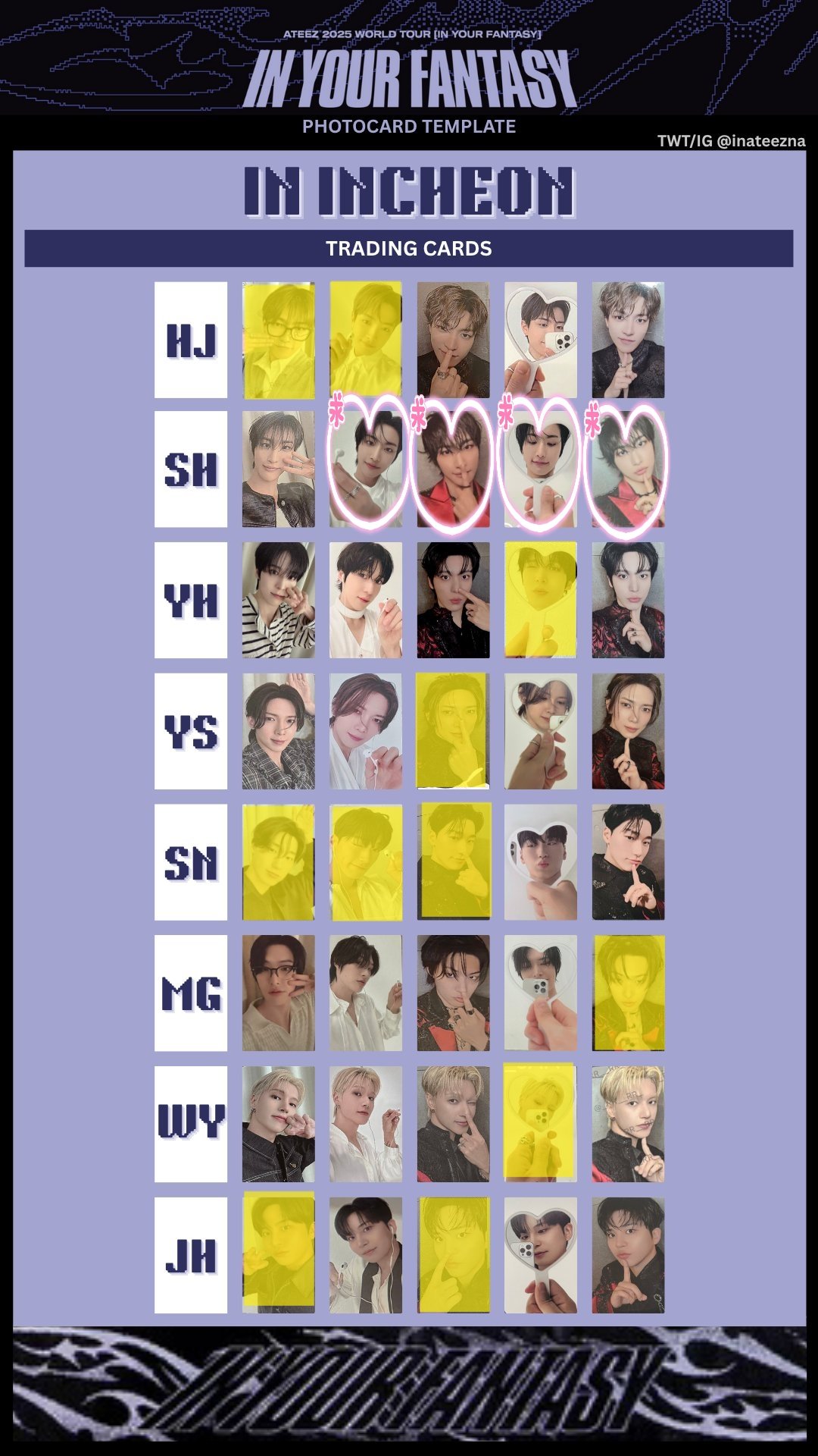 ateez in your fantasy ラントレ コンプリート ATEEZ in your fantasy Japan ラントレ 24枚セット