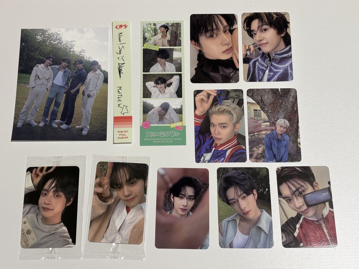 ZEROBASEONE ZB1 ゼベワン 交換 NEVER SAY NEVER トレカ photobook icon ordinary keyring 封入 特典 

譲：ジウン マシュー テレ リッキー ギュビン ゴヌク

求：同種ジャンハオ

郵送、オフイベ・たまアリ手渡し希望
お気軽にリプ・DMお願いします💞