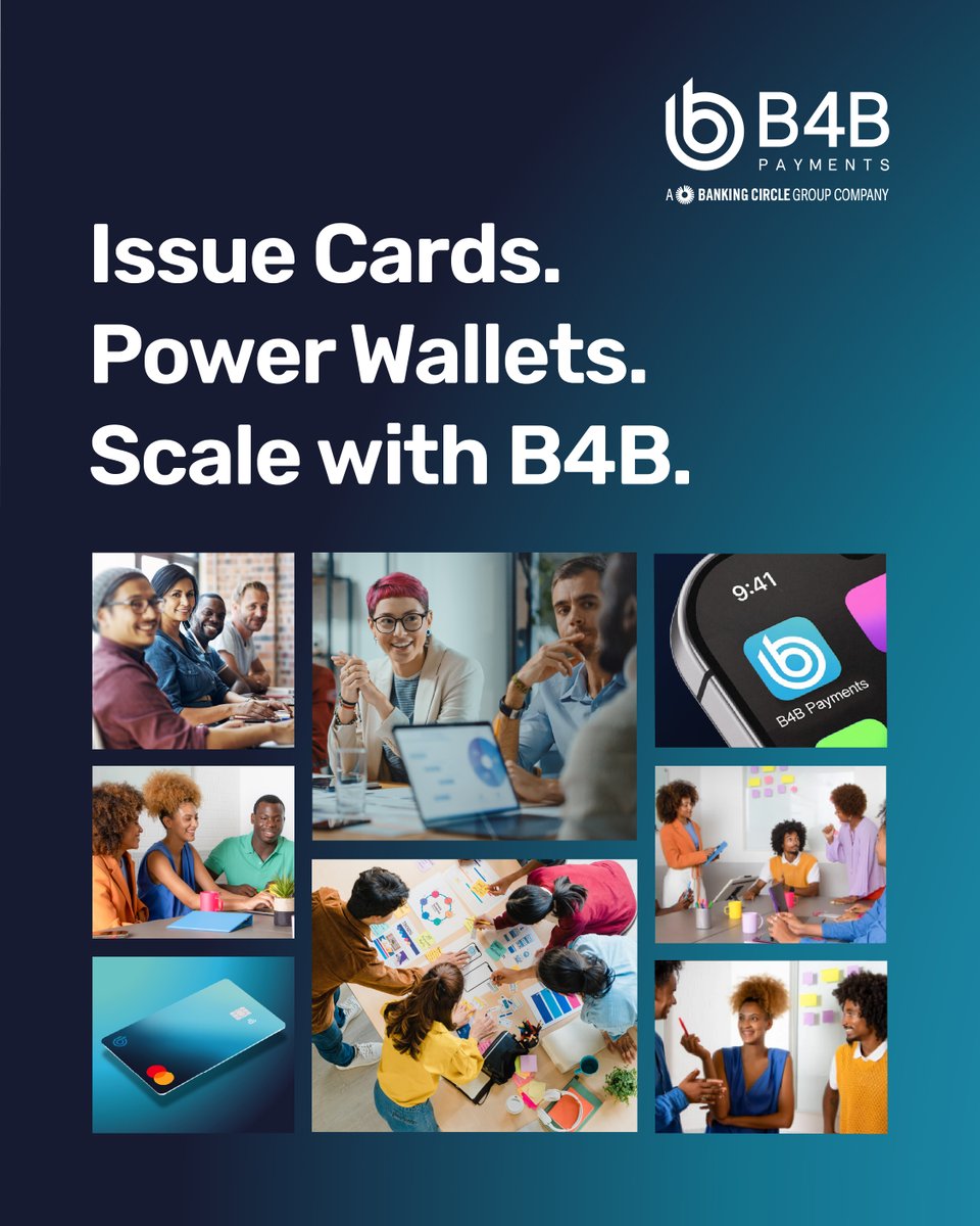 💳 Issue cards. Power wallets. Scale with B4B.
🌍 Each card carries your brand.
📈 From expenses to loyalty, we fuel growth globally.
🚀 Issuing innovation, powering business.

👉 Scale smarter: ow.ly/WP3M50WT34M

#CardIssuing #PaymentsInnovation #FintechForBusiness