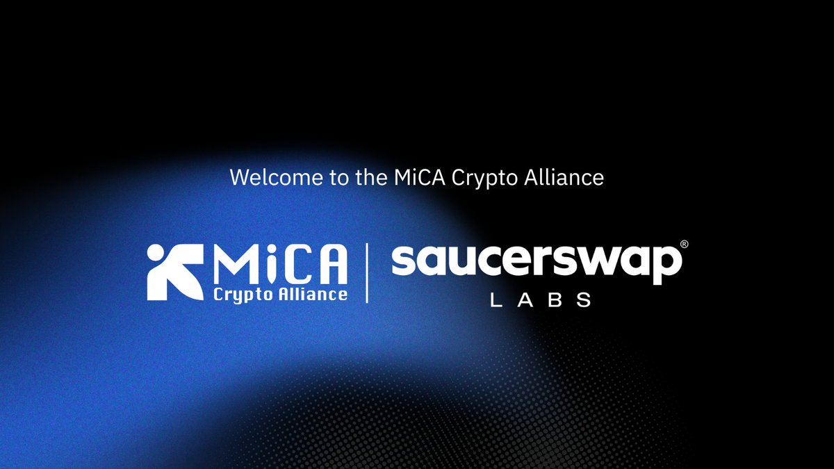 Welcome SaucerSwap to the MiCA Crypto Alliance 🤝 @SaucerSwapLabs is an  open-source, non-custodial trading protocol on the @hedera network,  advancing DeFi through efficient markets, concentrated liquidity, and  sustainable design. On joining, the