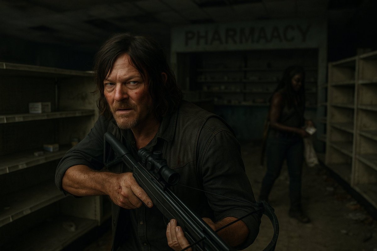 RusticSurvivor's tweet photo. Starter for @KatanaWeilding 
Pharmacy Of The Dead

Pharmacy looked like it’d been gutted ten times over. Same as every other damn place we’d been through lately. Shelves were empty, dust hangin’ in the air makin me sneeze real bad. Ten seconds in and i wanted outta it. Place https://t.co/6dGcSv3LOb