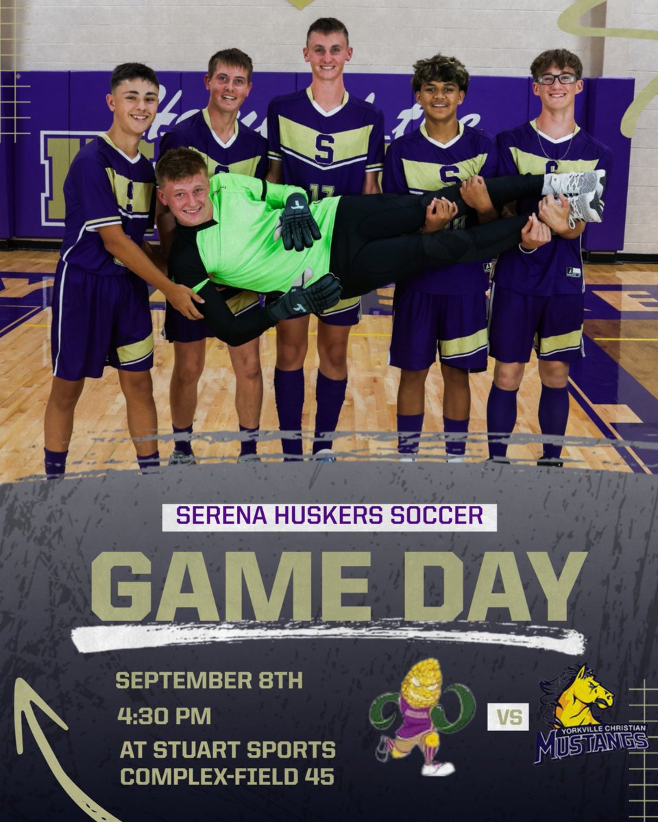 ️⚽️️HUSKERS SOCCER⚽️
🆚YORKVILLE CHRISTIAN
⏰4:30 PM
📍STUART SPORTS COMPLEX-FIELD 45
@bakerhuskers @huskercoach4man