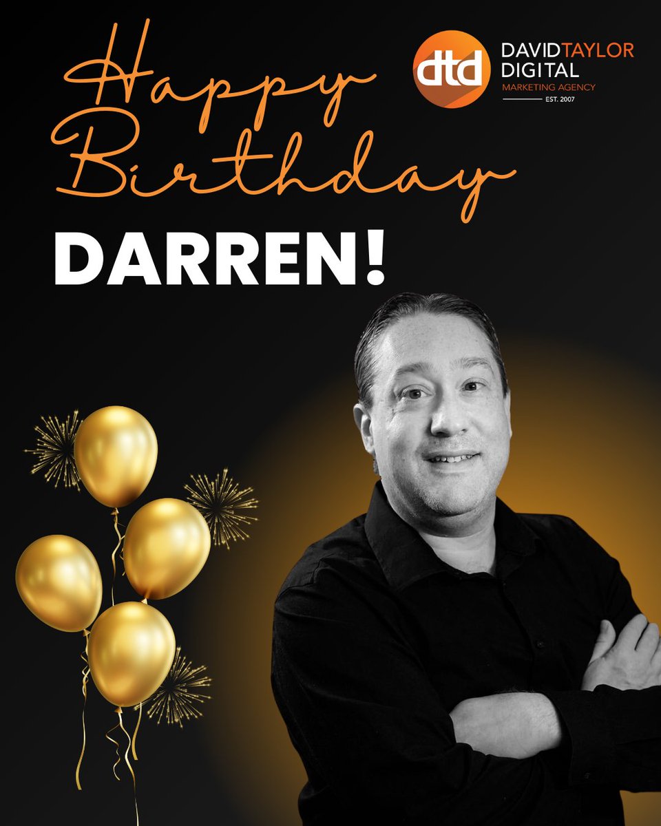 DavidTDesign's tweet image. 🎉 Happy Birthday Darren! We&apos;re so grateful to have such a talented and dedicated person on the DTD team. Hope your special day is filled with all your favorite things and lots of celebration! Have an amazing birthday, Darren!