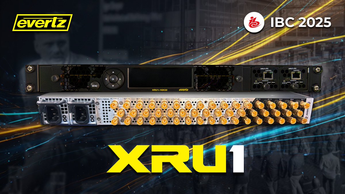 Feeling the rack space crunch? Don’t sacrifice performance✅
 
 Meet the Evertz XRU1 – the ultra-compact 1RU RF router that saves space, simplifies fan-in/out &amp; powers every port. 

See it at IBC 2025 – Hall 2, Stand 2.A47 🚀