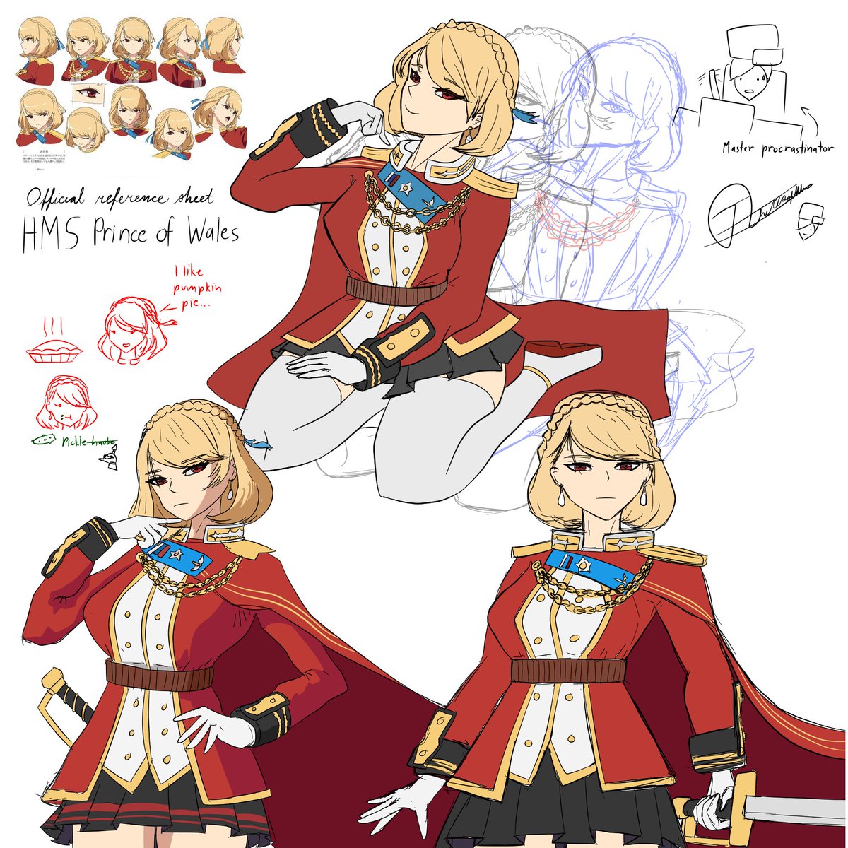 TheCEOofBlue's tweet photo. Doodles I did over the past few weeks 
#AzurLane #HMSprinceofwales https://t.co/fSS7jxhFLw