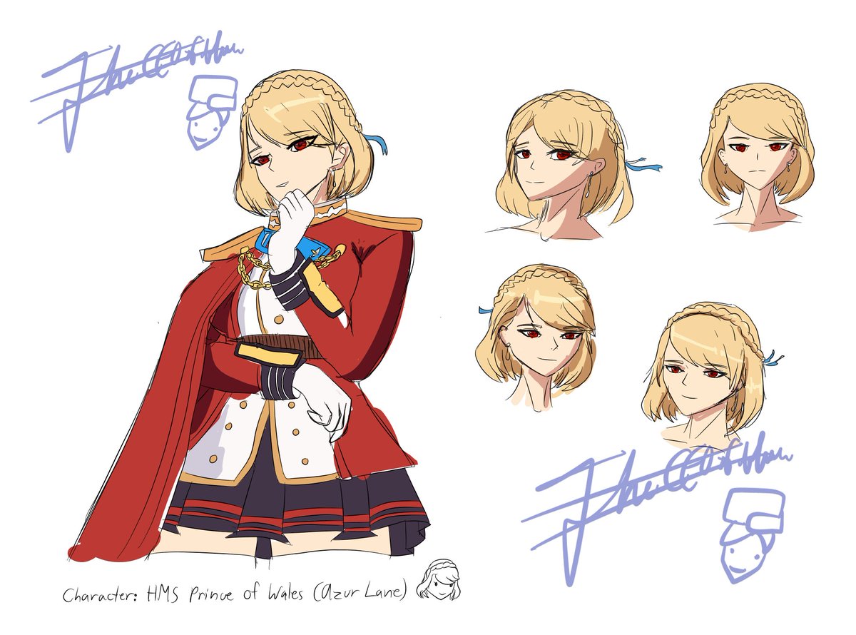 TheCEOofBlue's tweet photo. Doodles I did over the past few weeks 
#AzurLane #HMSprinceofwales https://t.co/fSS7jxhFLw