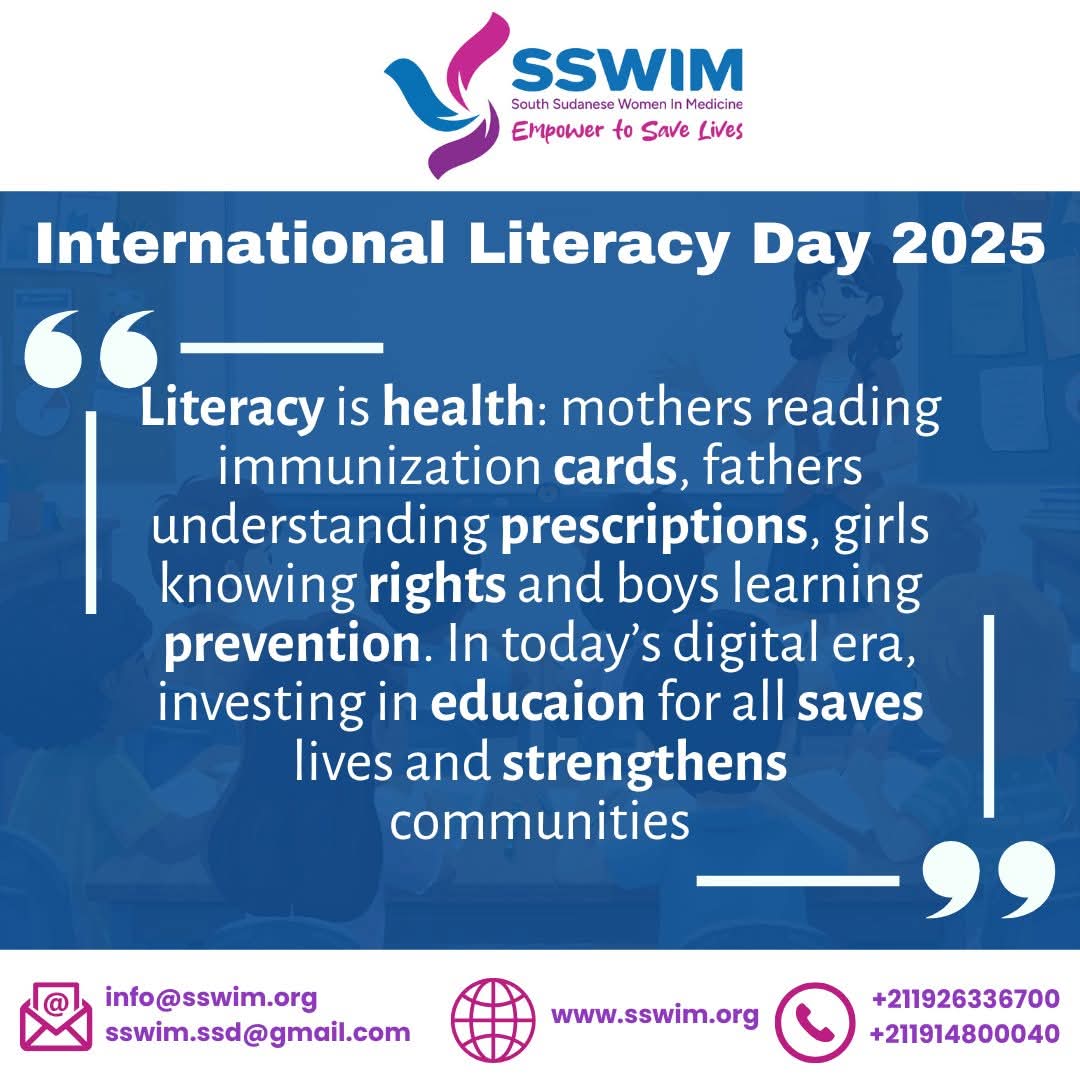 When people learn, nations heal📖 💙
#InternationalLiteracyDay2025 
#HealthLiteracy
#SSWIMVoices 
#SSOX