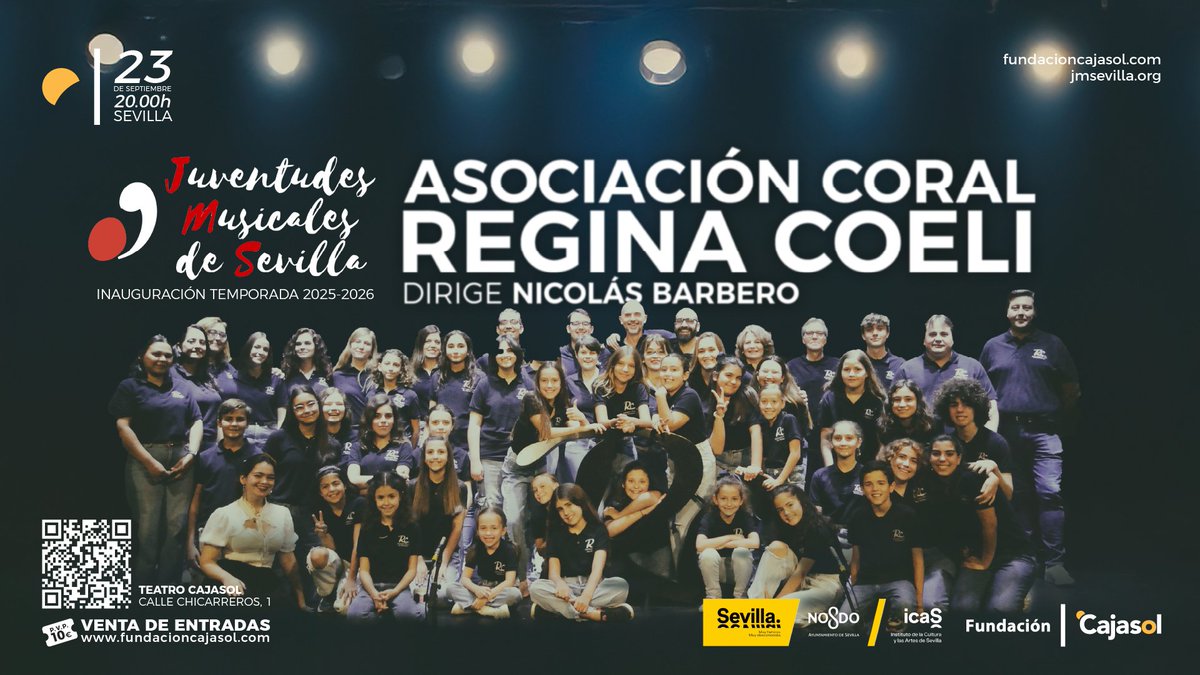 ¡Comenzamos nueva temporada!

Entradas en taquilla y web de Cajasol

bacantix.com/Entradas/WebFo…

Socios de Juventudes Musicales de Sevilla, por invitación

Hazte socio en jmsevilla.org, aún estamos de promo hasta el 15 Septiembre 😉