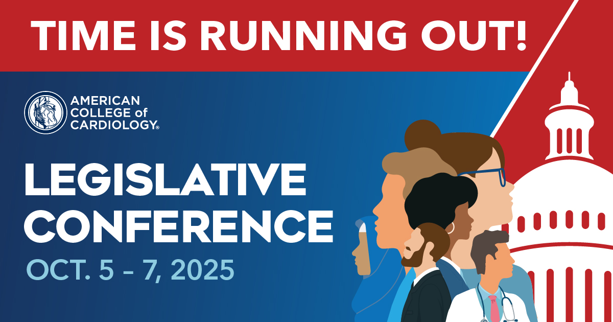 ⌛Time is running out to register for #ACCLegConf! Congressional appointments close on Friday, Sept. 19. 

Join #ACCAdvocacy in DC from Oct. 5-7 to connect with your lawmakers &amp; influence #HealthPolicy. Register today ➡️ bit.ly/3BxpTiu