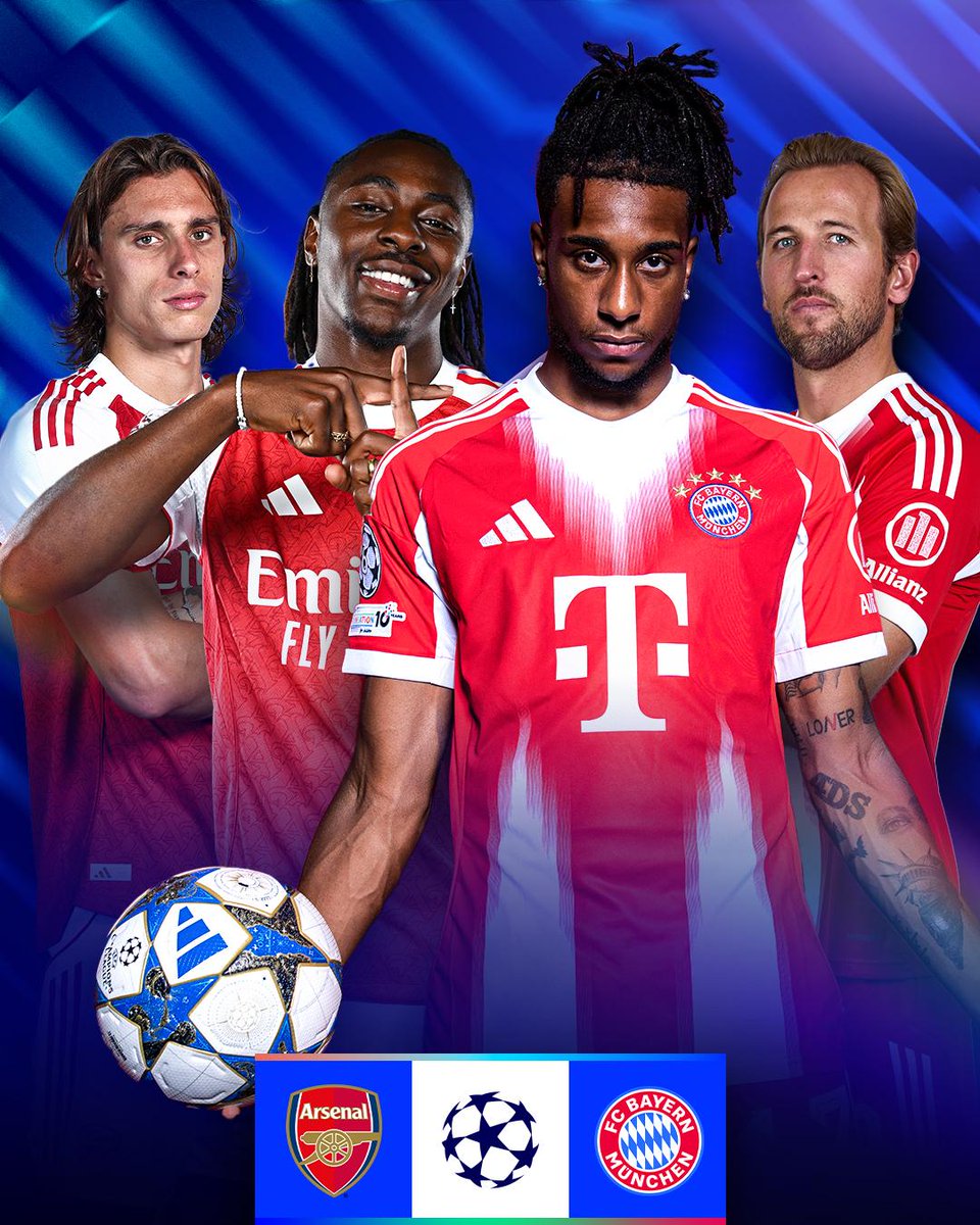 ChampionsLeague's tweet photo. Arsenal vs Bayern 🍿

📅 26 November 2025

#UCL https://t.co/H0NYzjZ6Lc