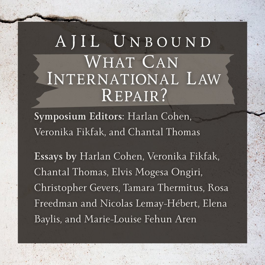 AJIL and AJIL Unbound tweet media